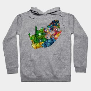 Spirograph Patterned South Africa Provinces Map Hoodie